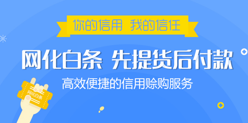 “網化白條”上線 先提貨后付款享受每月100萬賒購體驗 title=